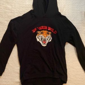 Black Graphic Hoodie